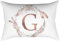 Xmiral Kissenbezüge Kissenhüllen Roségold Alphabet Gedruckte Polyester Kopfkissenbezug 30cm x 50cm(G)