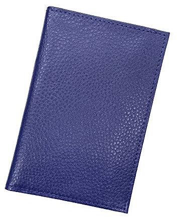 LOLUNA® Etui Carte Grise Cuir, permis Conduire Voiture, identité et Assurance - 4 Volets - Plusieurs Couleur Homme et Femme (Bleu foncé)
