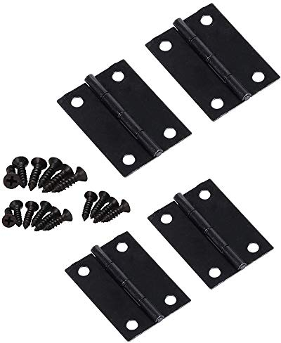 Mini charnières, charnières de boîte en bois, petites charnières de boîte cadeau, petites charnières , charnières en cuivre noir, utilisées pour les boîtes en bois, les boîtes à bijoux, (4 pièces)