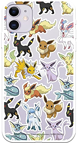 LA CASA DE LAS CARCASAS - Offizielle Pokémon-Eevee-Schutzhülle für iPhone 11 - Silikon - Flexibel, Pokémon-Design - Evolutions Eevee - Pokémon - Glänzend