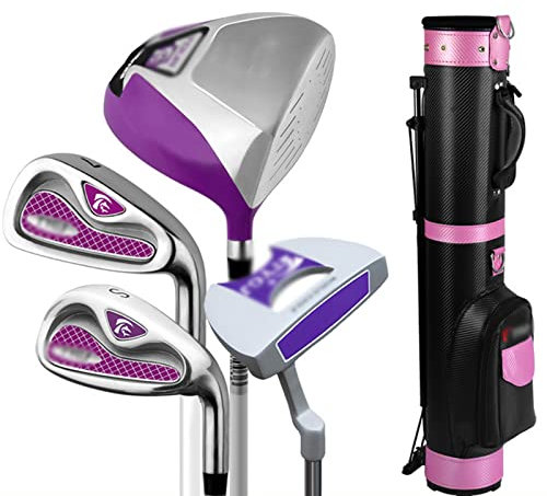 Damen Halbsatz Golfschläger, Golfschläger Set, Golf Rechtshänder Schläger für Anfänger, 4 Golfschläger, mit Tasche