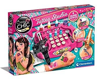 Clementoni - 18118 - Crazy Chic - Tattoo Studio, 7-10 Jahre alt
