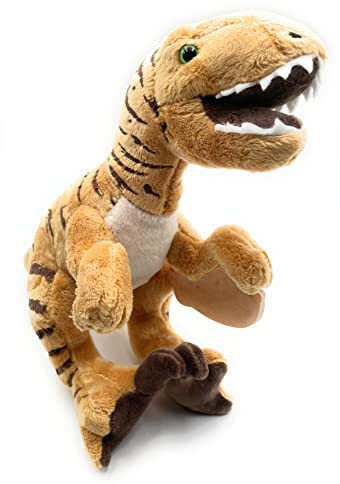 Onwomania Velociraptor Dromaeosauridae Dino Dinosaurier Plüschtier Kuscheltier Stoff Tier 29cm Beige