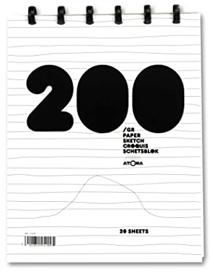 ATOMA Notizbuchsystem - Sketch Book - Zeichenblock - A5, 200 g/m2, 20 Blätter