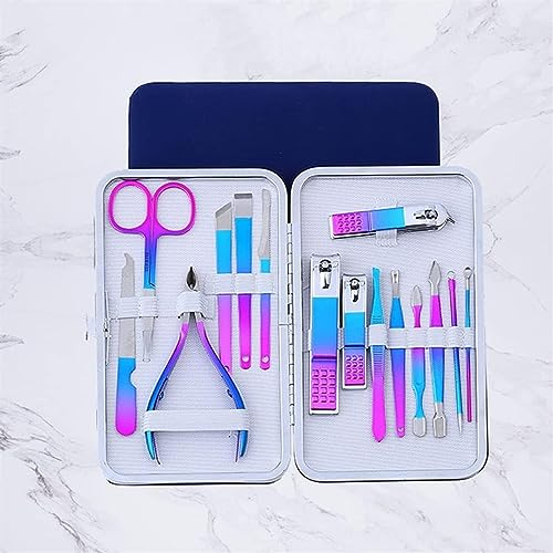 DLUXCA Coloré Manucure Cutters Nail Clipper Set Ménage en Acier Inoxydable Oreille Cuillère Coupe-Ongles Pédicure