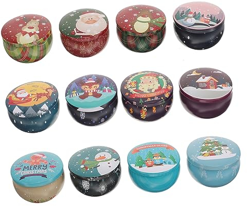 12 Pièces Bougies De Mise en Conserve Pots À Bougies Pot en Fer Blanc Récipient en Métal Caisse Vide Contenants De Fabrication Ensemble De Boîtes De