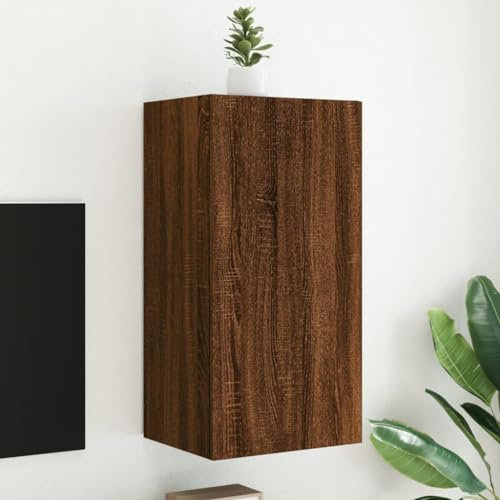 ShGaxin 837266 Meuble TV mural en chêne marron 40,5 x 35 x 80 cm