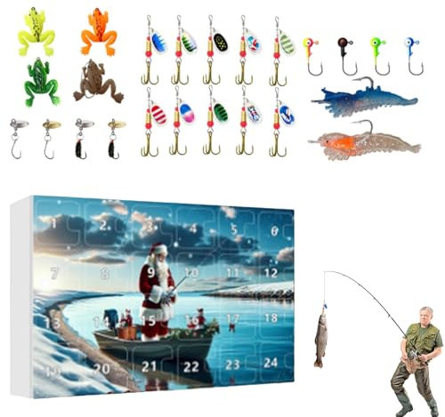 Adventskalender 2024 Männer Teenager Junged, Angelkalender Weihnachts Countdown Kalender, Angellieber Weihnachtskalender Fischers Überraschen Geschenk