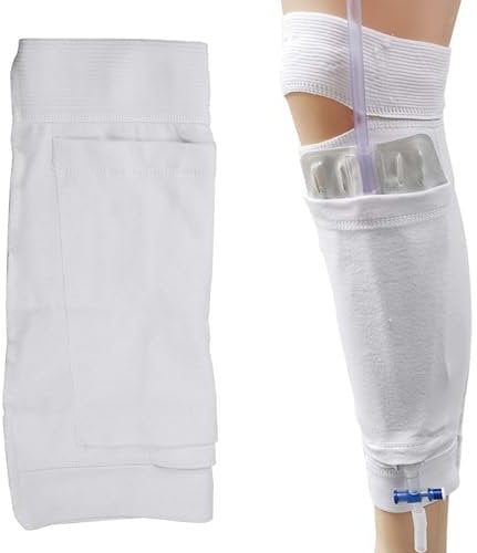 Katheter Beinbeutel Halter, Dehnbar Beinbeutel Halterung Harninkontinenz Katheter Zubehör, Fixierung von Katheter-Ärmeln, Katheter Tasche für Urin Drainage Inkontinenz Urinbeutel (M)