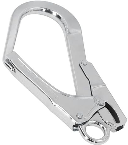 Gancho de Seguridad para Andamios de Escalada de 25 KN, Bloqueo Automático, Gancho de Seguridad, Gancho de Seguridad, Acero de Aleación de Alta Resistencia, Doble Bloqueo Forjado