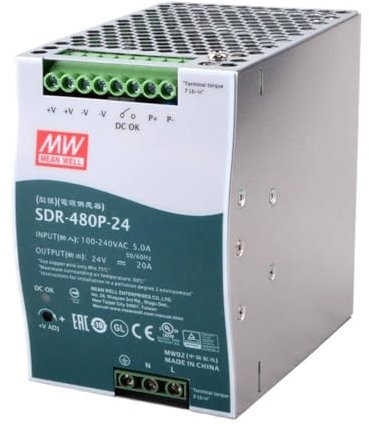 BJKYTMLM 1 Uds SDR-480P-24 24V 20A Carril DIN Industrial de Salida única con PFC y Fuente de alimentación conmutada en Paralelo