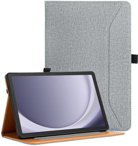 Vakarey Coque Tablette pour Samsung Galaxy Tab A11+/A11 Plus 5G 11 Pouces Antichoc Cuir PU Intelligent Étui Housse,Gris