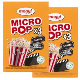 Mogyi Micro Pop Cheese Flavoured Microwave Popcorn 3x100g/box, Pack of 2