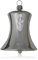 Lauschaer Glas Christbaumschmuck Glocken groß Silber Glanz 2 Stück d 7cm Christbaumschmuck Weihnachtsbaumschmuck mundgeblasen