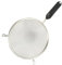 Fackelmann 42346 Passoire tamis, passoire, passoire avec manche, passoire de cuisine, tamis, tamis de cuisine, Acier étamé, Plastique, Noir, 18 cm