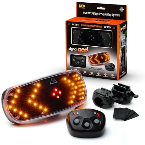 CKB LTD Bicycle Signalling System Wireless Remote Control Bike Indicators light - Cycling Gadget Signal Pod