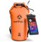Earth Pak -Waterproof Dry Bag - Roll Top Dry Sack Keeps Gear Dry for Boating, Hiking, Camping and Fishing with Waterproof Phone Case (Orange, 30L)