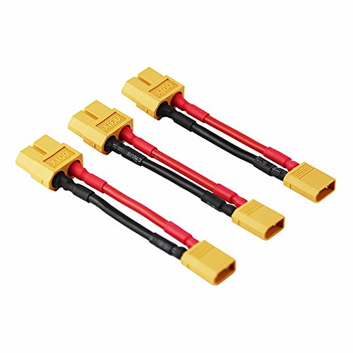 OliYin 3 stücke Männlichen XT-30 zu Weiblich XT-60 Stecker Adapter XT30 XT60 FPV 16awg 1,96 inch Kabel(Packung von 3)
