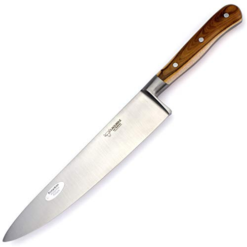 Laguiole en Aubrac Kochmesser Küchenmesser - Klinge 20 cm - Griff Pistazie Pistazienholz - Geschmiedete Qualität