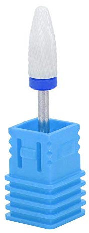 Ceramic Nail Drill Bit Corn-Head-Shape Professional Grinding Head for Nail Polishing(Blue)