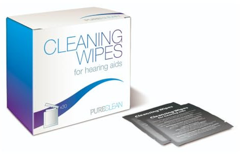 Pureclean Hygienic Cleaning Wipes for Hearing Aid and Hearing Devices (30 Pack)