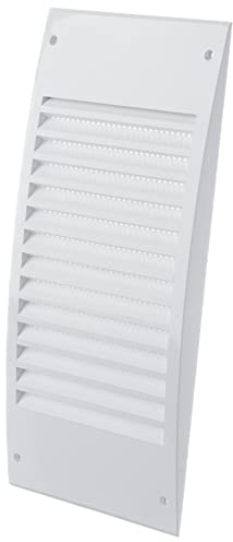 LIRAST 140x300mm / 6x12 inch White ABS Plastic Ventilation Grille - Air Vent Cover with Anti-Insect Mesh