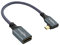 Twozoh Adaptateur Left Angled Micro HDMI vers HDMI, Câble 90°Degree Micro HDMI Mâle vers HDMI Femelle Supporte 4K 3D 1080p (20CM)