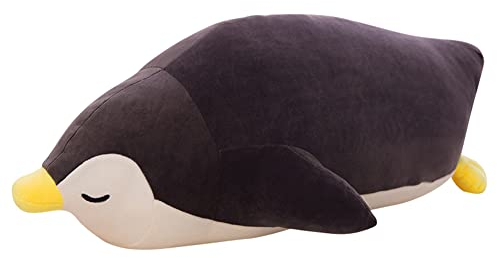 Plüschkissen, Netter Pinguin Seitenschläferkissen Stillkissen Lagerungskissen Faultier Kissen Kuscheltier Nackenkissen Schwangerschaftskissen Pinguin Kissen Geburtstagsgeschenk Plüschtier Schwarz/35cm