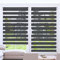 Kokorona Day and Night Blinds Zebra Roller Blinds for Windows, Dual Layer Fabric Zebra Blinds for Doors, Light Filtering Privacy Day Night Blinds, 105cm Wide x 230cm Drop, Dark Grey