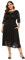 Plus Size Wedding Guest Dress for Women Vintage 3/4 Sleeve Floral Lace Cocktail Party Dresses Pleated A-Line Evening Dresses Formal Prom Gown Boho Summer Birthday Swing Dresses with Pockets Black 3XL