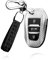 ontto Coque de clé compatible avec Peugeot 308 408 508 2008 3008 Citroën C4L C6 C3-XR Opel Grandland X Porte-clés en TPU pour clé Argenté