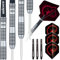 Unicorn Core Plus | Style 1 | Dartpfeile mit Stahlspitze, Silber/schwarz, 20 g