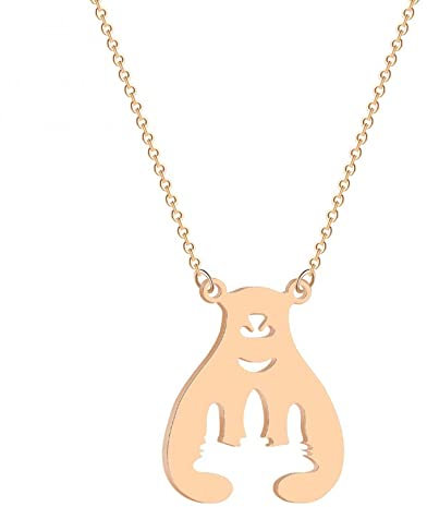 INCIDO Anhänger Halskette Aurora Nordlichter Eisbär Tier Halskette Frauen Schmuck Schöne süße Nord Anhänger Halsketten Baby Schmuck Festival Geschenk
