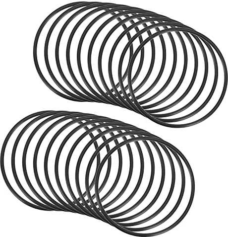 QUARKZMAN 46mm x 42mm x 2mm Nitrilkautschuk O-Ringe x 20 Stücke Rund Dichtungsscheibe für Wasserhahn Klempner Reparatur Dichtung Verbindung [Schwarz]