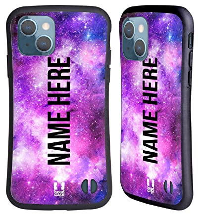 Head Case Designs Personalizzata Personale Collezione alla Moda Galassia Cover Ibrida Compatibile con Apple iPhone 13