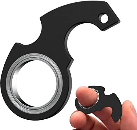 Anloximt 2 Schlüsselanhänger Spinner Spielzeug Fidget Spinning Keyring Schlüsselanhänger Spinner Fidget Ring Spielzeug Finger Keychain Spinner Portable Key Ring Geschenke für Freunde Familie