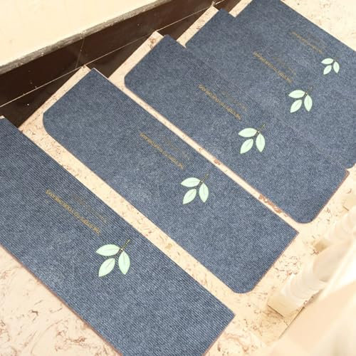 Hearda Pisadas Antideslizantes para Escalones de Madera, Alfombra Vinilica, Alfombra Escaleras Lavable Antideslizante, Utiliza para Proteger Mayores, Niños, Mascotas (10PCS-70CM,Trébol Gris)