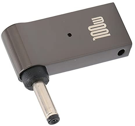 Qiilu USB C Female to DC Adapter 90 Degree USB C to 3.5x1.35mm DC Barrel Jack Plug Converter Portable 100W 5A PD Power Connector For Laptop DC 90 Degree USB C to 3.5x1.35mm DC Ba