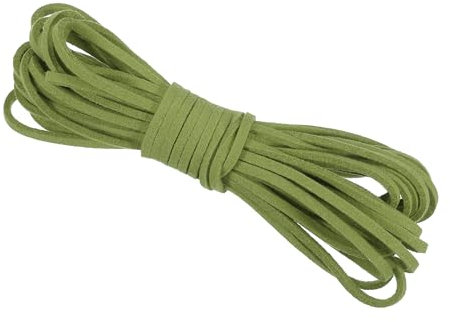 PATIKIL 5.5 Yards x 3mm Faux Suede Leather Cord, Leather Lace String for Bracelet Necklace Beading Making DIY Crafts, Green
