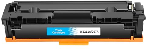 207A Toner Cyan (Mit Chip) Kompatibel für HP 207A W2211A für HP Color Laserjet Pro MFP M283fdw M255dw M282nw M283fdn M255nw M255 M282 M283 ( 1er-Pack)