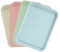 Bandeja de plástico para servir, 4 unidades, bandeja rectangular de plástico, 24,5 x 17,5 cm, bandeja para servir, bandeja de servir rectangular, bandeja de cocina para cocina, comedor, cafetería