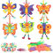 LAMEK 12 Schmetterling Bastelset Kinder Kreativ Kunsthandwerk DIY Bastelhandwerk Kreativsets zum Basteln mit Perlen Zubehör Party Mitgebsel Geschenk für Kindergeburtstag Frühling Sommer Einschulung