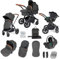 Ickle Bubba Stomp Luxe 3-in-1 Kinderwagen mit Cirrus i-Size – (Schwarz/Anthrazitgrau/Tan)
