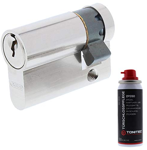 ToniTec Set aus ABUS Schließzylinder Profilzylinder als Halbzylinder C83 Nachfertigung nach Code ohne Schlüssel Größe 10/55 mm