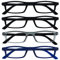 The Reading Glasses CompanyDie Lesebrille Unternehmen Schwarz Matt Grau Marineblau Leser Wert 4er-Pack Herren Damen Federscharniere RRRR17-1173 +1,50