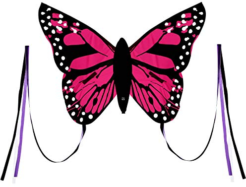 Wolkenstürmer® Bella Butterfly (pink) Kinderdrachen - Flugdrachen Schmetterling rosa - flugfertig inkl. Handgriff und 40m Schnur -110cm Spannweite