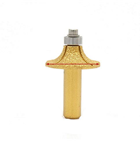 SUPERTOOL Electroplated Diamond Stone Marble Grinding Edge Router Bit, 1/2'' Shank Woodworking Milling Cutter Tool for Marble Granite (1 Pcs, 23)