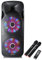 Fenton FT215LED Portable Bluetooth Karaoke Speaker System, Dual 15-Inch Woofers, Wireless Microphones, Guitar Input, Rechargeable Battery, LED Party Lights, MP3 Playback for Home & DJ Events