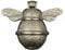 Silver Bee Türklopfer für Haustür, poliertes massives Messing, satiniert, mit Schließblech, UPVC, Hummel-Haustürmöbel mit einzigartigem Design (Satin)