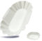 Kerafactum Lot de 2 bols à frites pour saucisse au curry - Pour snack cantines - Réutilisable - Passe au lave-vaisselle - Ovale - 19,5 cm - Réutilisable